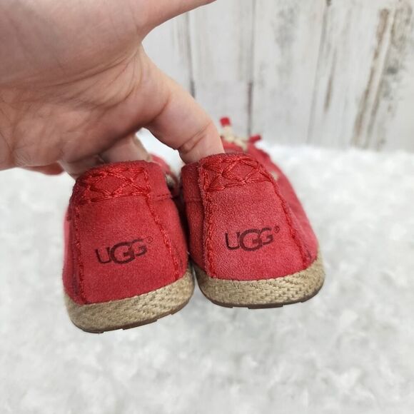 UGG Suede Moccasin Flats Red Size 5 - Picture 6 of 9
